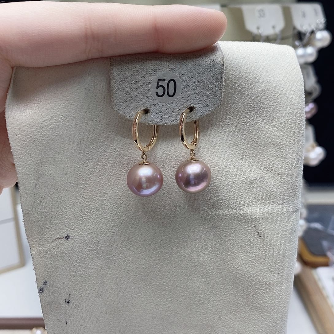 淡水珍珠耳饰银S925镶嵌