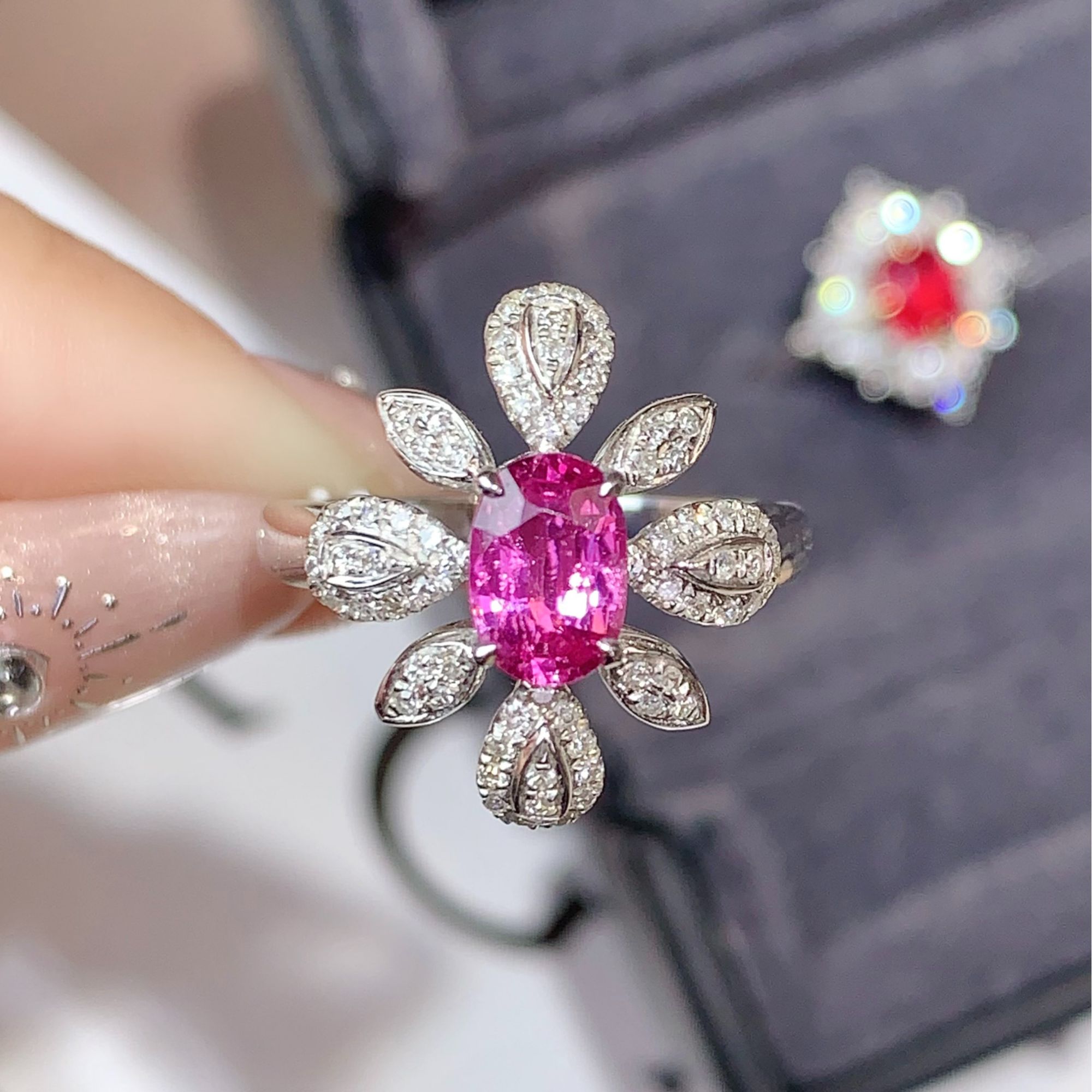 18k金无烧帕帕戒指-SL GRC证书