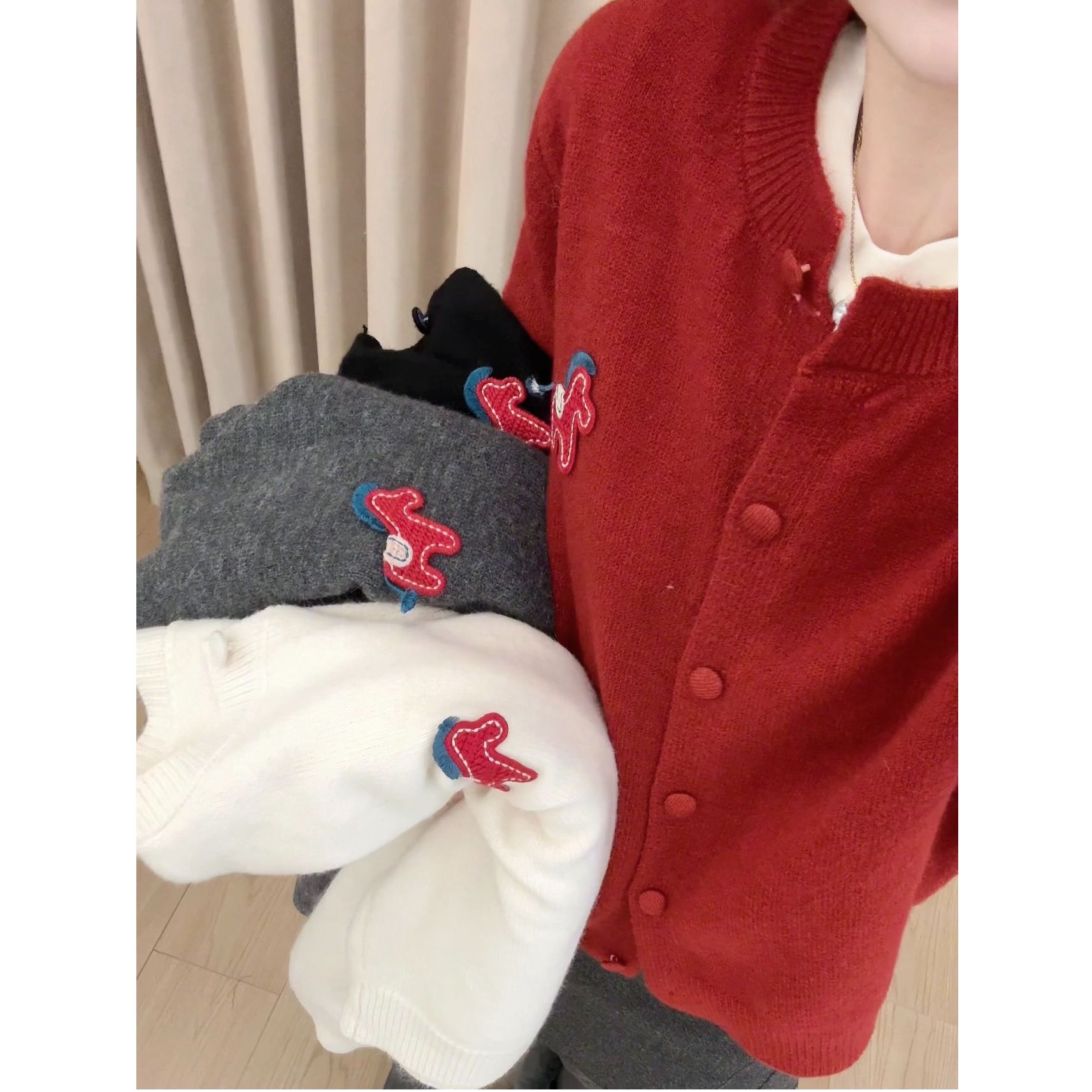 【萌宠小马】LULU冬季新款时尚休闲厚款毛衣打底预WZLD5MY5919A