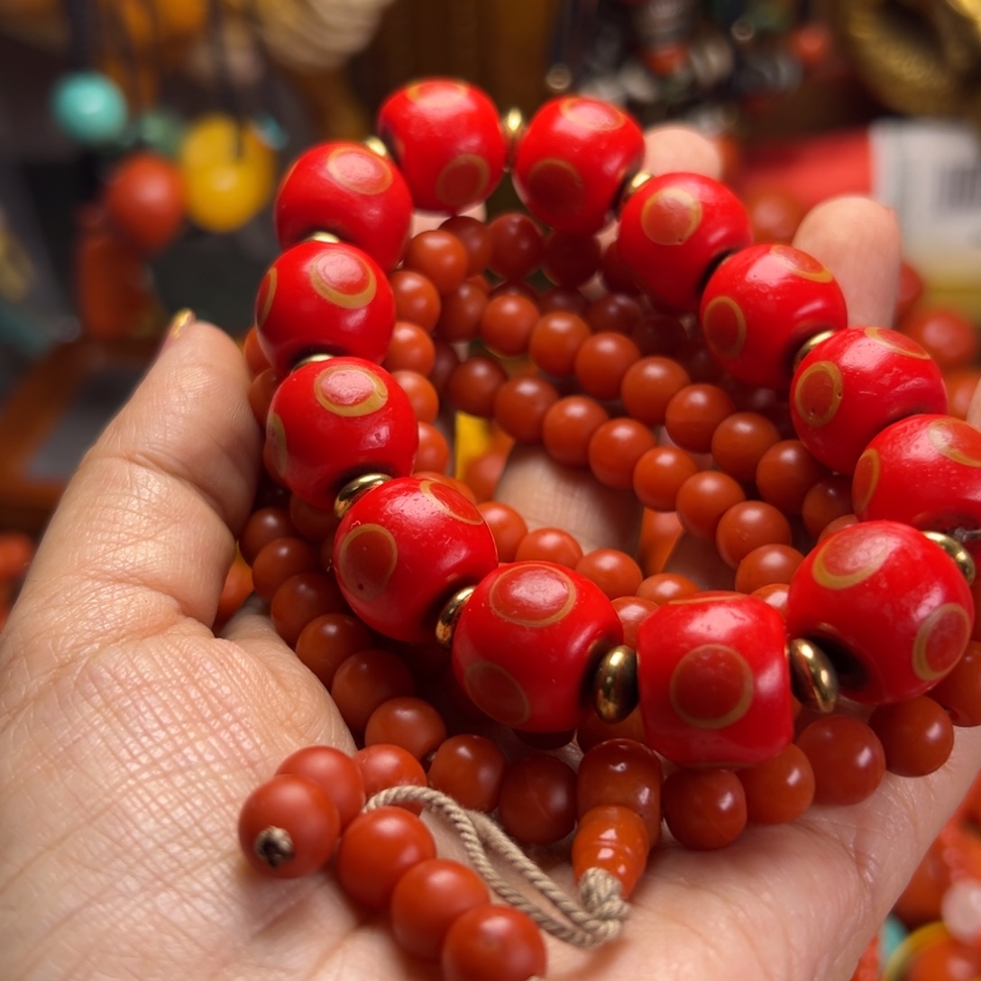 寒***˘琉璃颈饰大漂亮一条