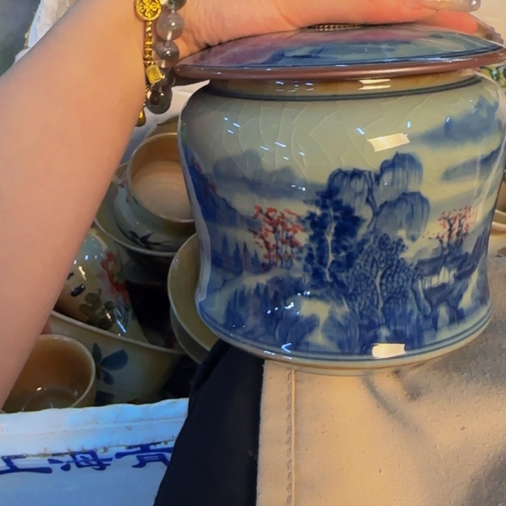瓷片手工手绘细微不一样