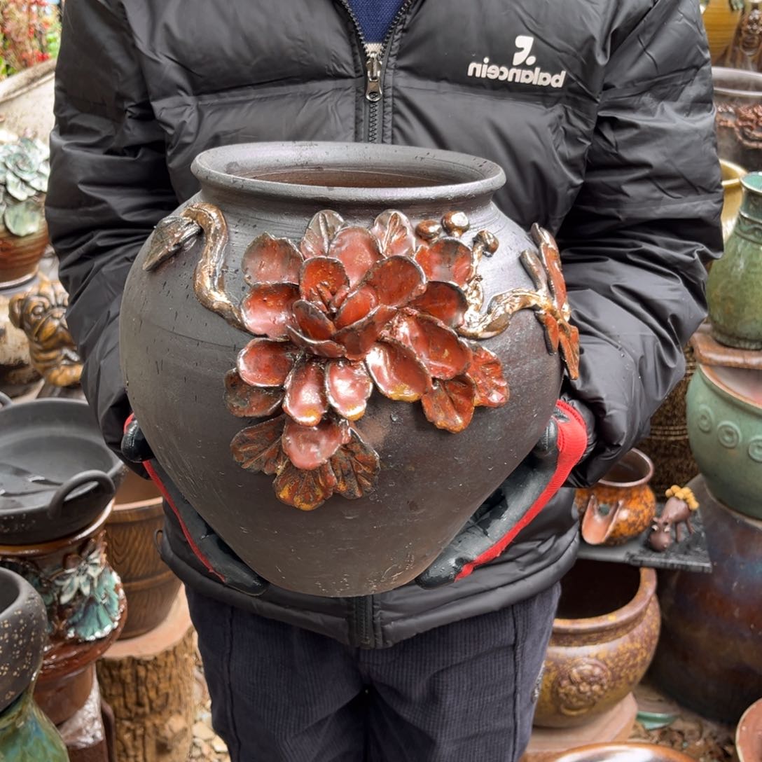 红陶高26口16有孔瑕