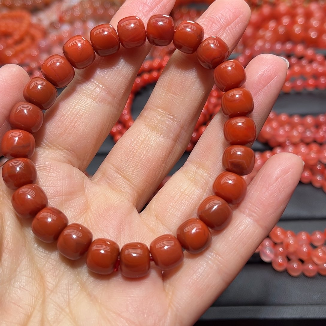 南红玛瑙手链未镶嵌