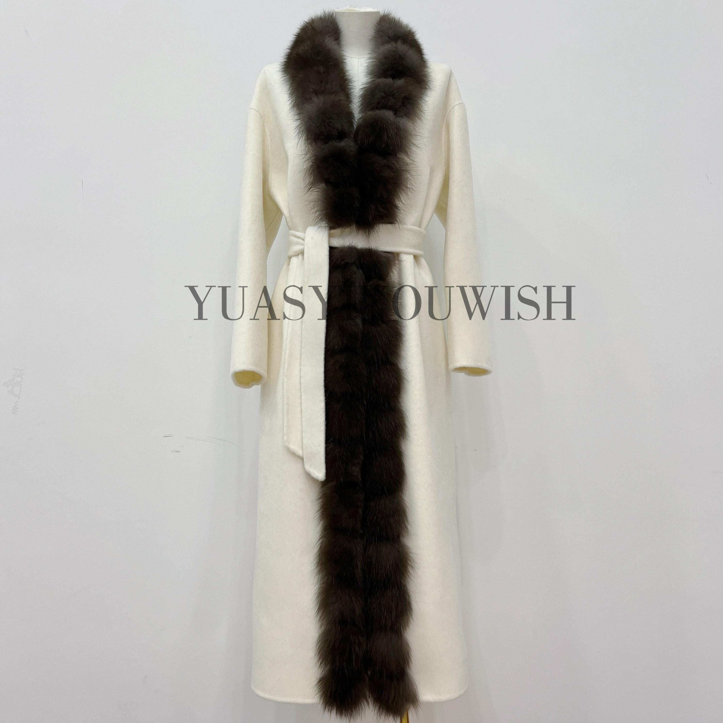 YUASYIYOUWISH[X Y] |"暮娉婷"奢华狐狸毛手缝羊毛大衣