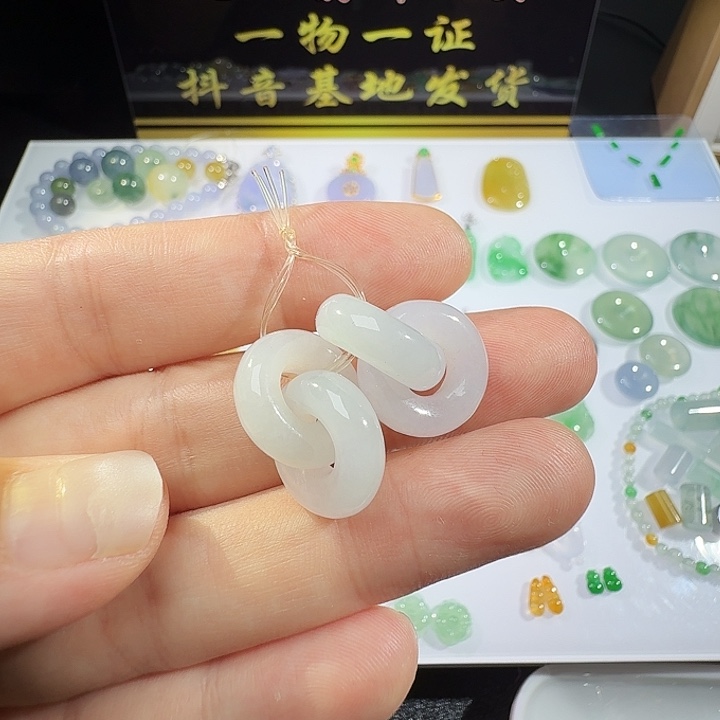 定制翡翠未镶嵌环环耳环