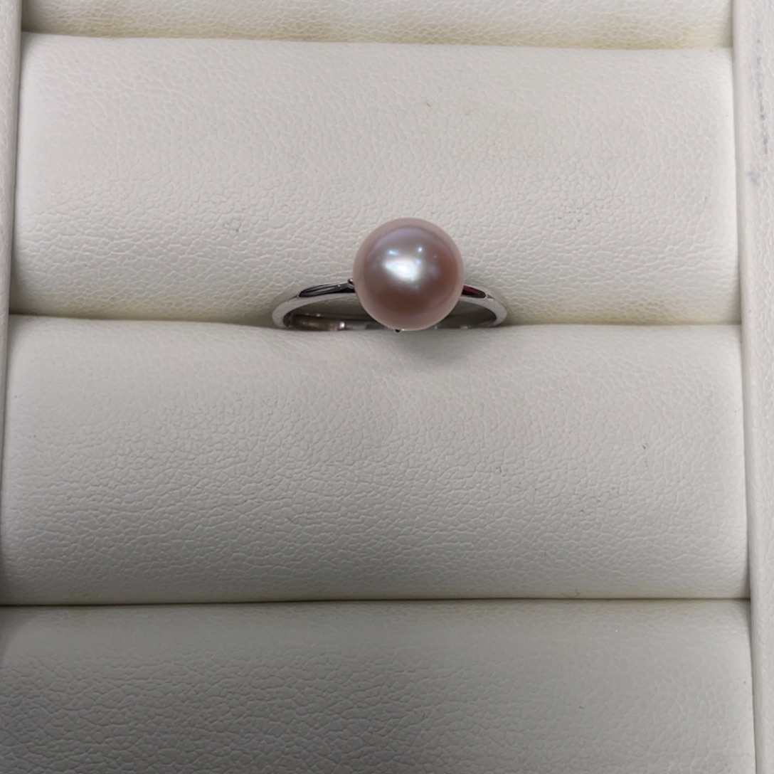 淡水珍珠戒指银S925镶嵌