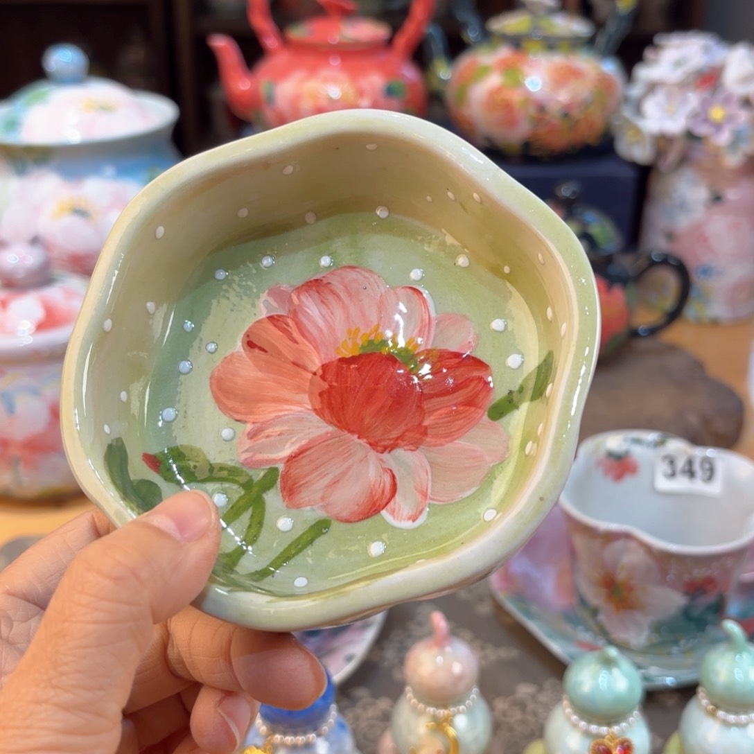 景德镇手绘高温釉下彩陶瓷茶具