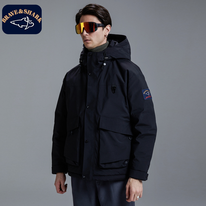 【重磅优惠】秋冬冲锋衣连帽防水鸭绒加厚户外防风羽绒服2768