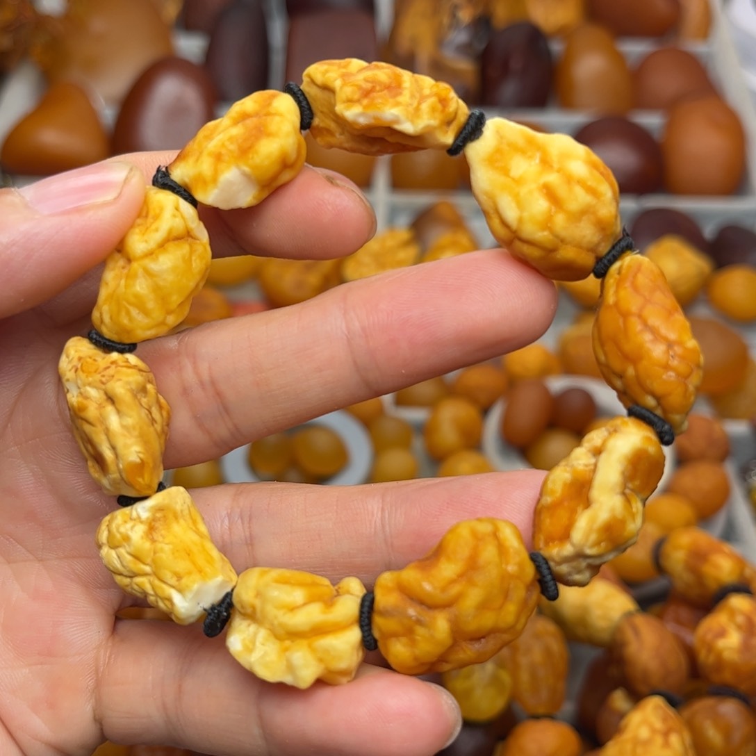 未镶嵌琥珀裸石天然蜜蜡手串