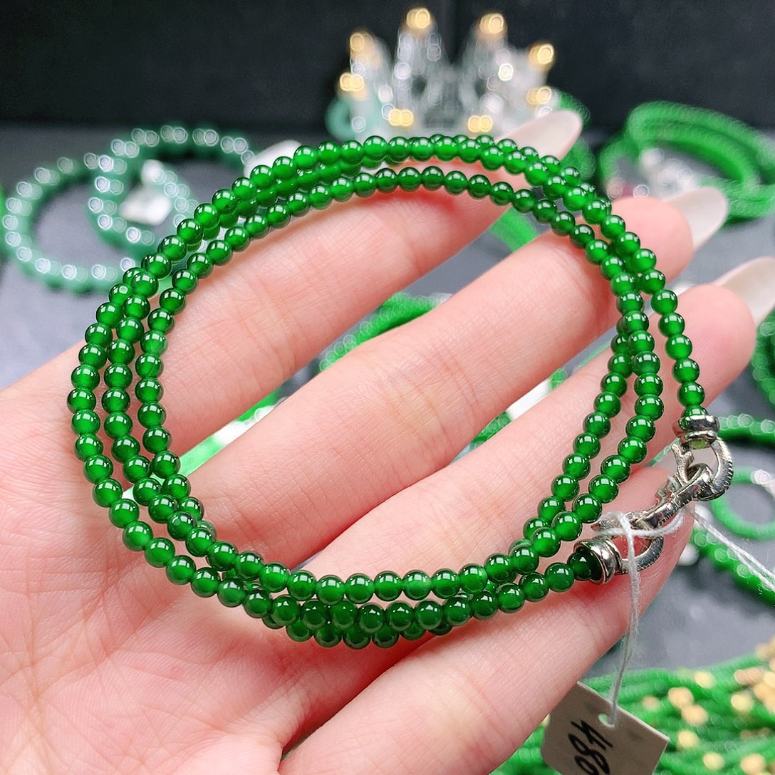 翡翠未镶嵌手链项链