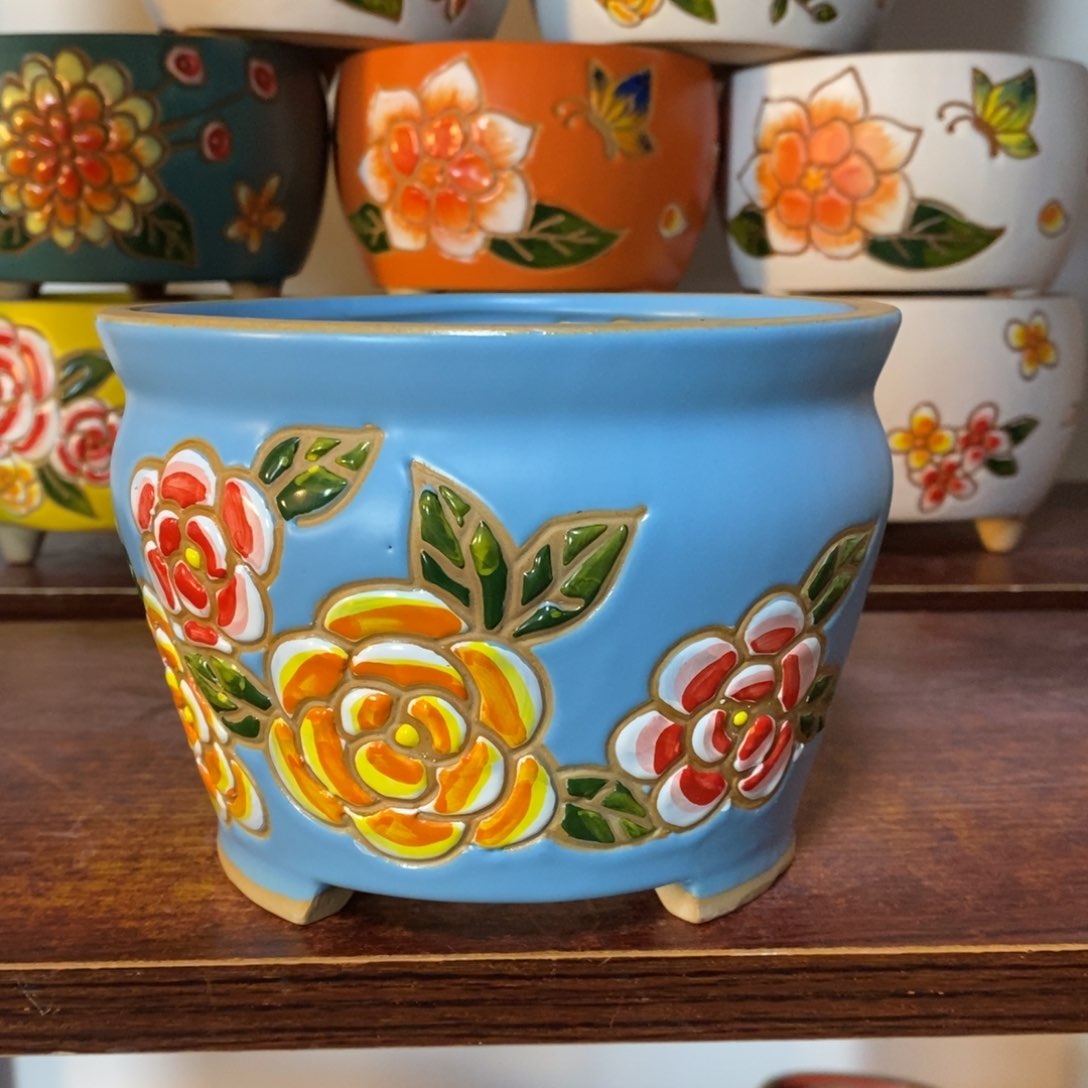 红陶韩式多肉植物花盆