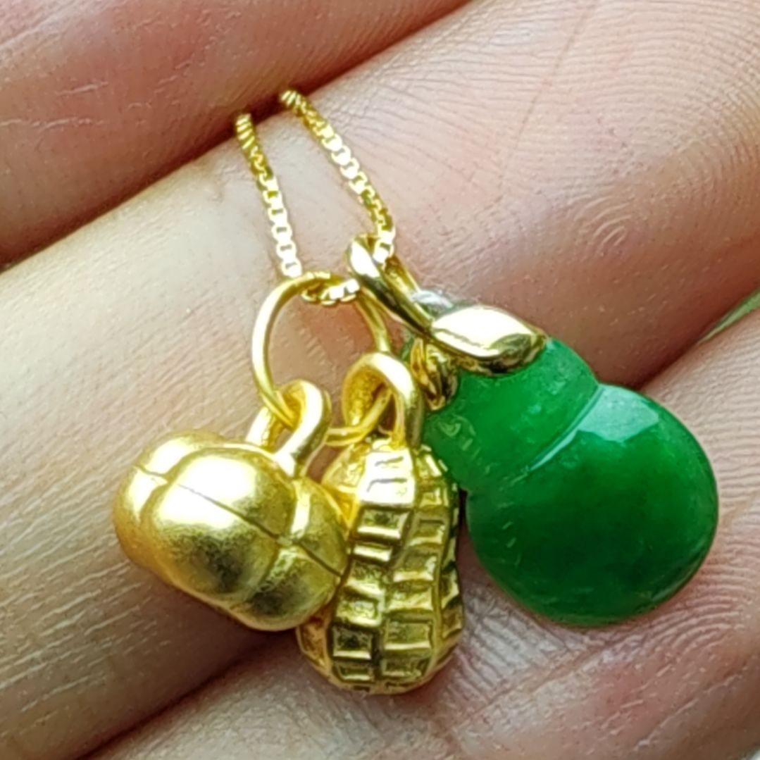 颈饰18K金镶嵌翡翠36  