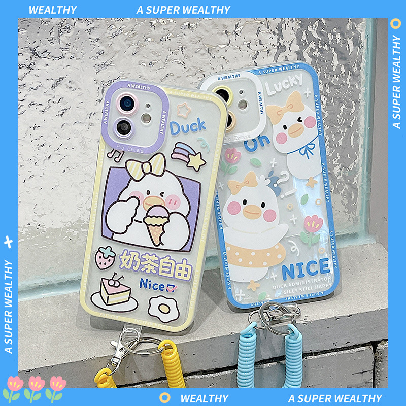 知泰适用于15Promax手机壳瞳影透明壳iPhone14/13挂绳12卡通