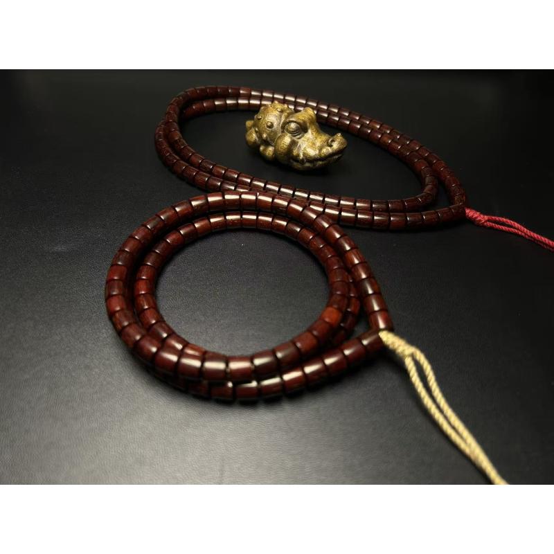 小叶紫檀「精工匠心系列」7×6.6mm 藏切竹节 拆房老料 YIRAN出品