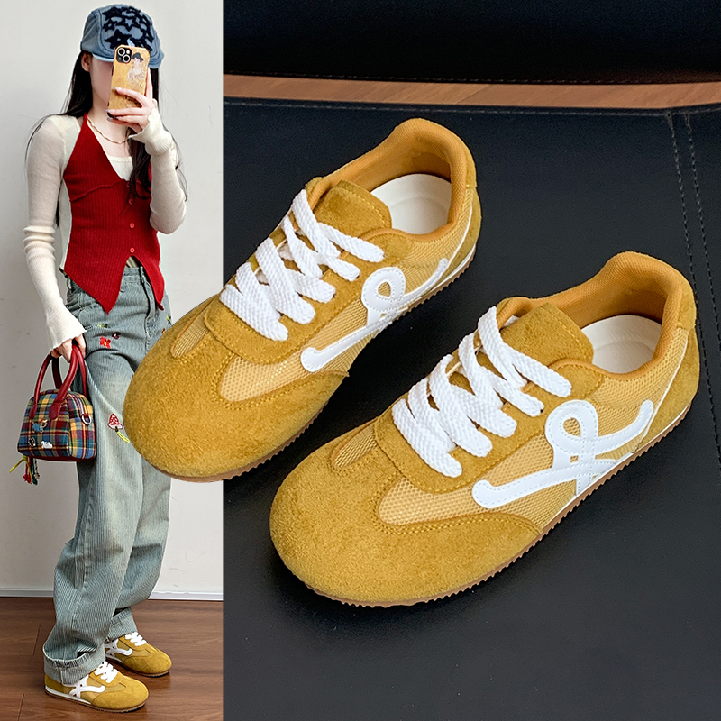 德训鞋女2025新款爆款夏季女鞋百搭阿甘鞋子网面透气休闲运动板鞋