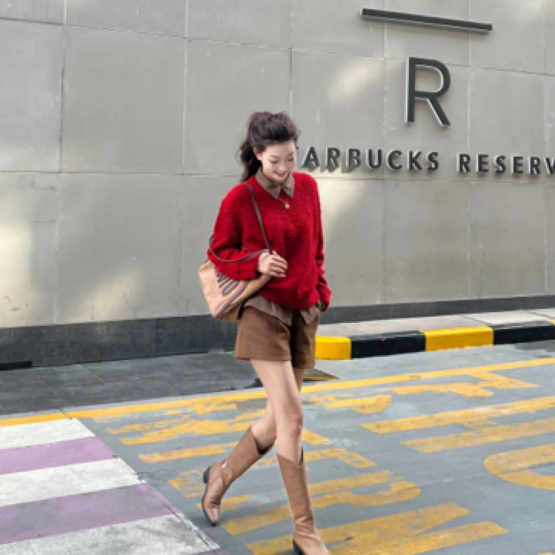 官方授权「西雅图之秋」早秋新款毛呢短裤1100529网红