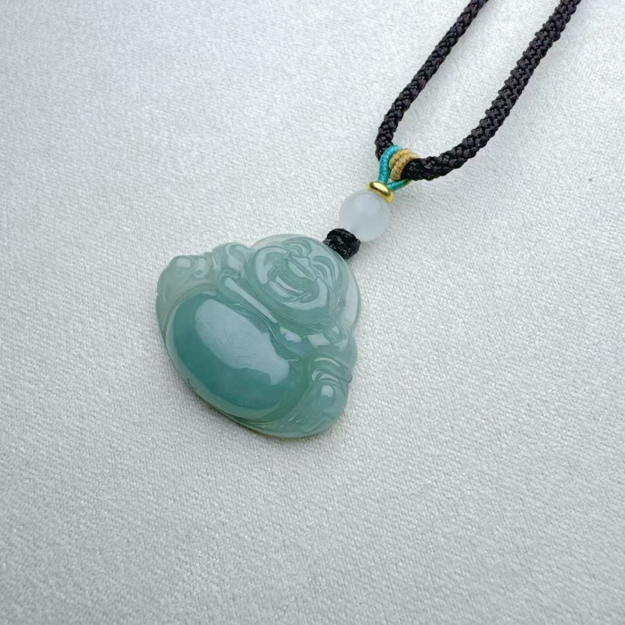 苏苏甄选 天然翡翠A货蓝水高品质佛公