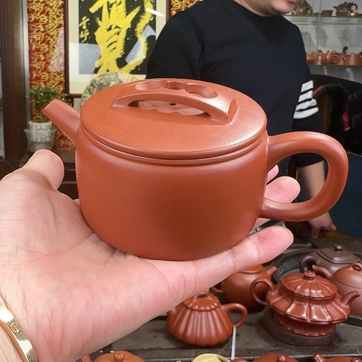 紫砂茶壶汉瓦红皮龙