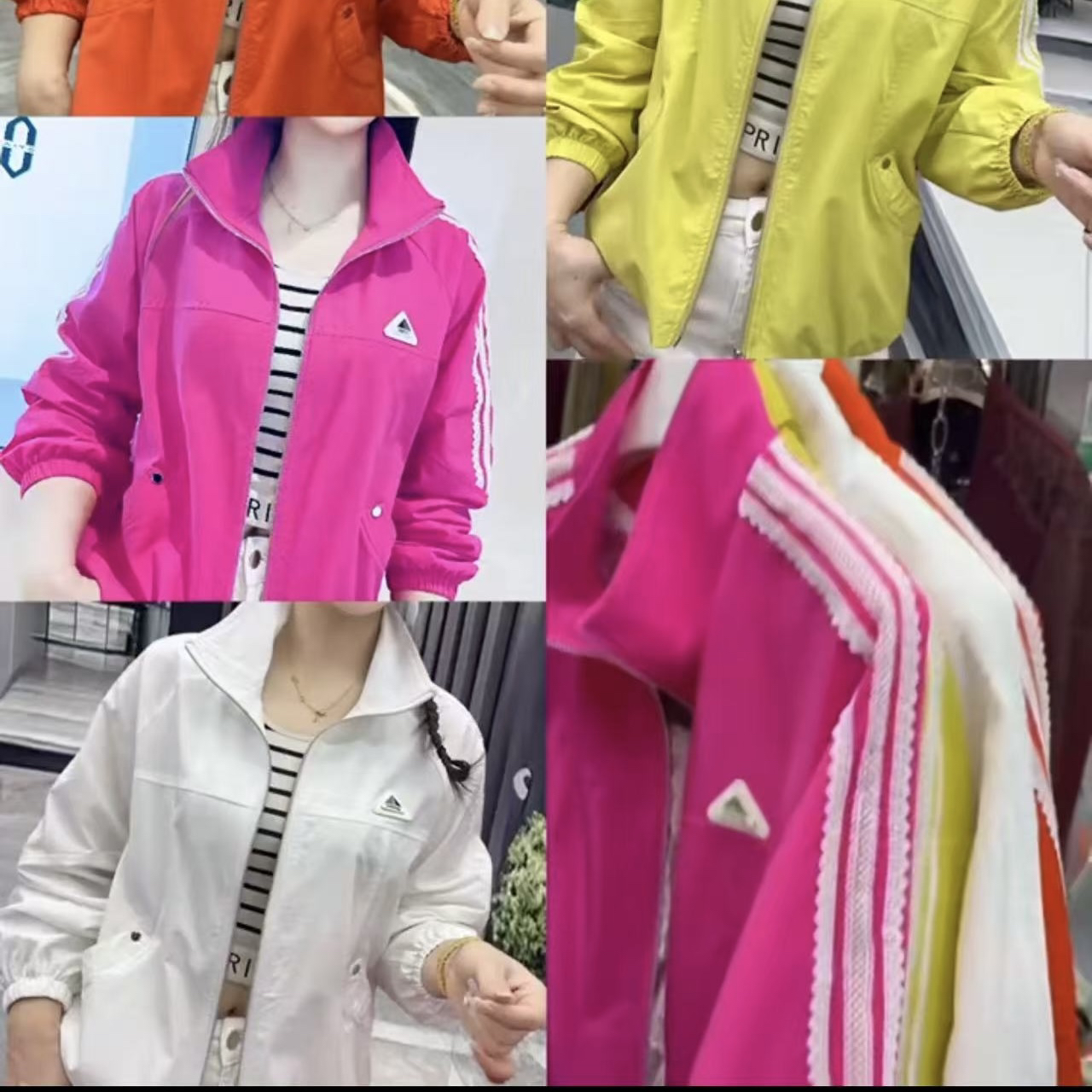 休闲刺绣休闲风运动立领时尚女秋季韩版新潮风上衣短外套开衫