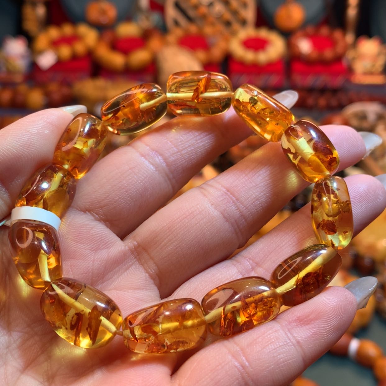 【闪购商品】琥珀（花珀）手串未镶嵌花珀手串