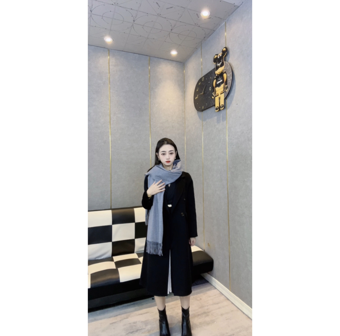 【清】小个子定制双面羊毛大衣气质时尚百搭长款轻奢高级感外套女