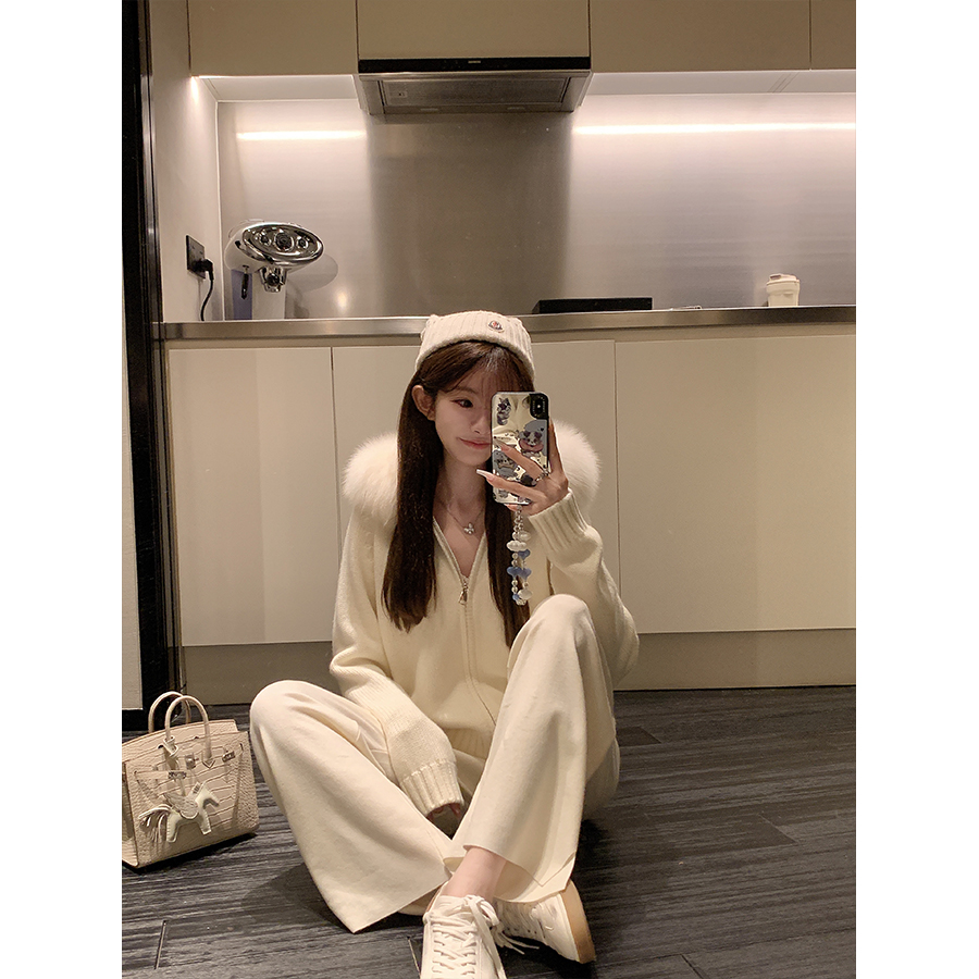 金蘑菇菇 京洛再无佳人 小白花贵女开衫组/ llama&小白狐连帽慵懒