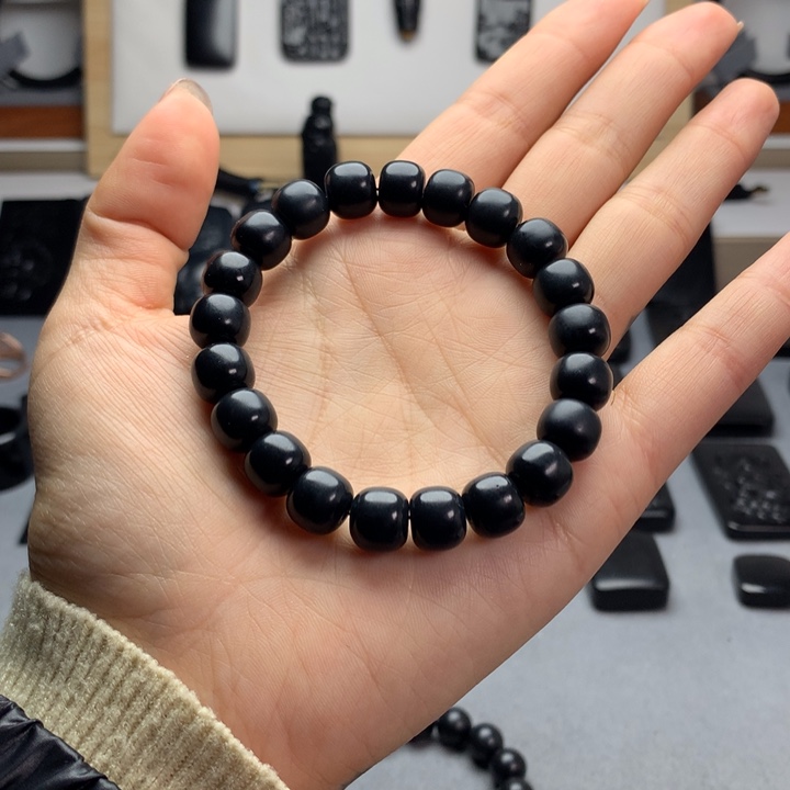 和田玉（墨玉）未镶嵌手串特价10mm