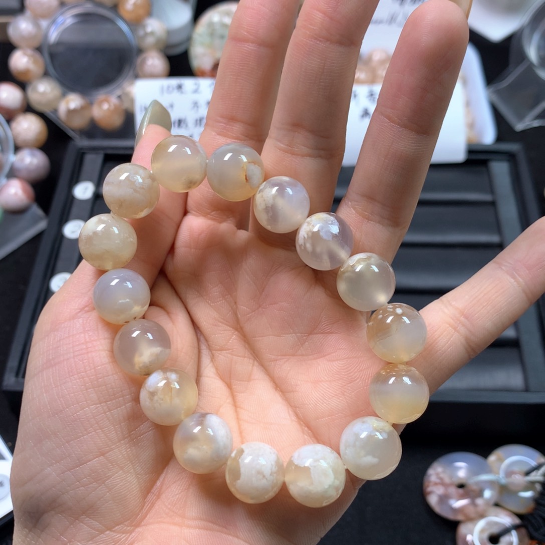 玛瑙/玉髓项圈未镶嵌12➕果冻飘花