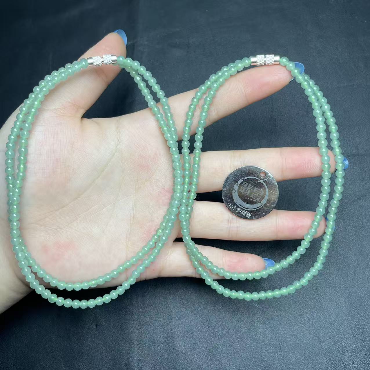 翡昱-N06-61190-天然A货翡翠珠链/约3+/约155颗/-多样性发其一