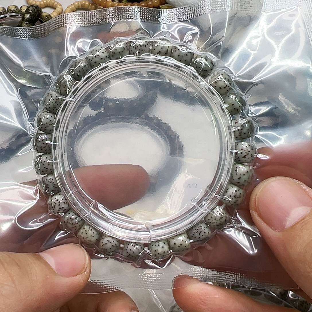 星月菩提手串37糯冰石玉河豚星月菩提单圈87