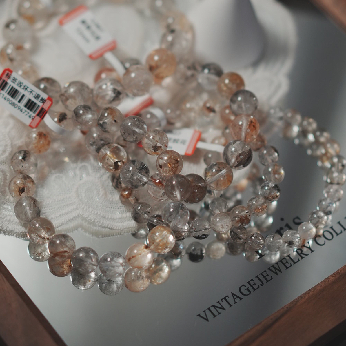 52807天然骸骨闪灵水晶梦幻水晶手链多样性发一