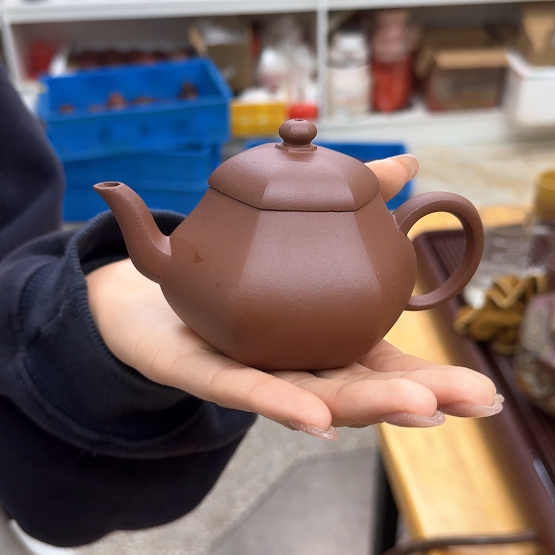 紫砂茶壶紫砂壶六方梨形180cc