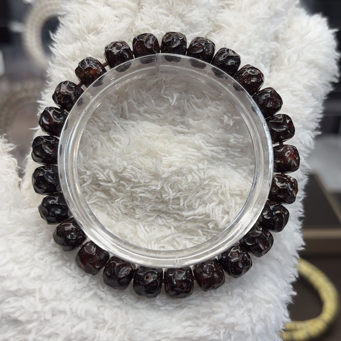 星月菩提吊坠手串9*8手精工无相黑金陈星细