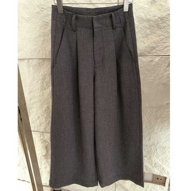 “高级丑”2025早秋定制款压褶立裁宽松显瘦直筒阔腿裤