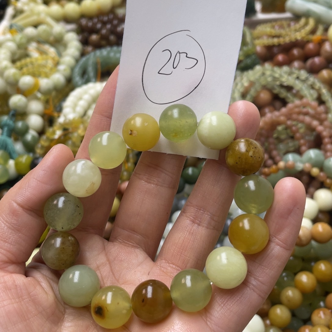 蛇纹石玉手链未镶嵌