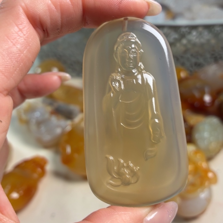 玛瑙/玉髓未镶嵌吊坠(不含链)