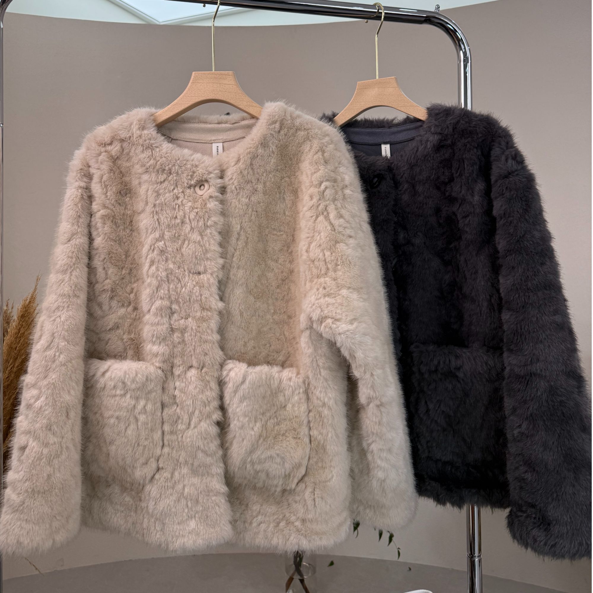 25款LY常规款女单排扣短款保暖韩版秋冬冬季加厚时尚短外套