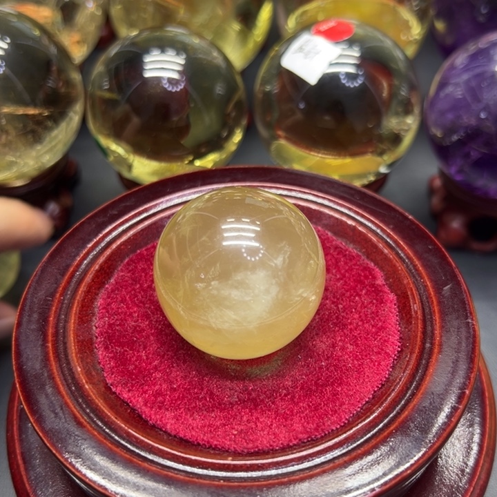 未镶嵌珠宝半成品水晶黄水3.5cmxy