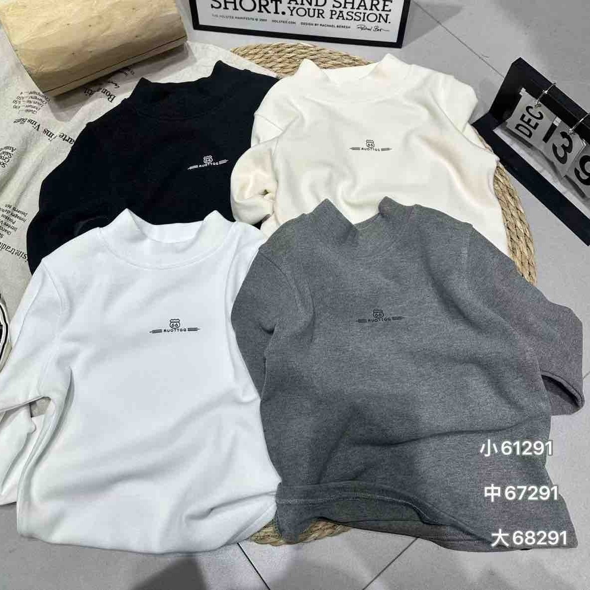 S4-1。68291秋冬款320克打底T恤童装