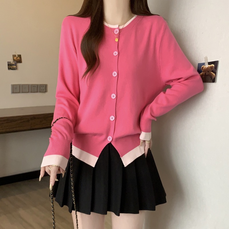 2025新款大码女装春秋新款显瘦针织开衫胖mm遮肚减龄外套上衣正肩