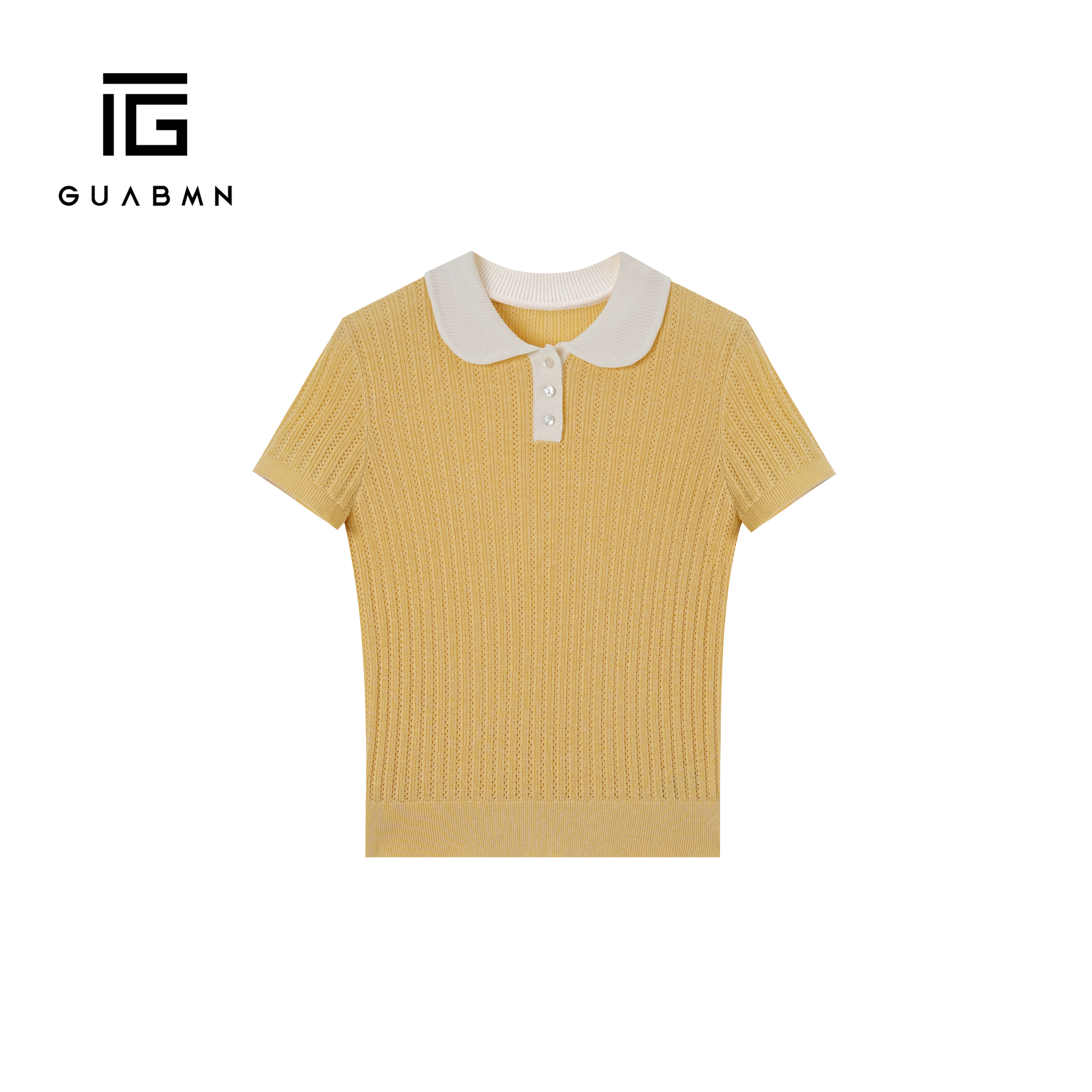 GUABMN2025夏季新品短袖polo翻领显瘦上衣T恤针织衫夏日穿搭5197