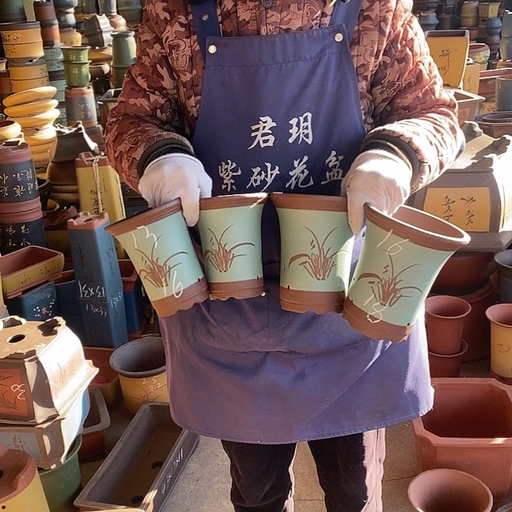 紫砂花盆紫砂花盆