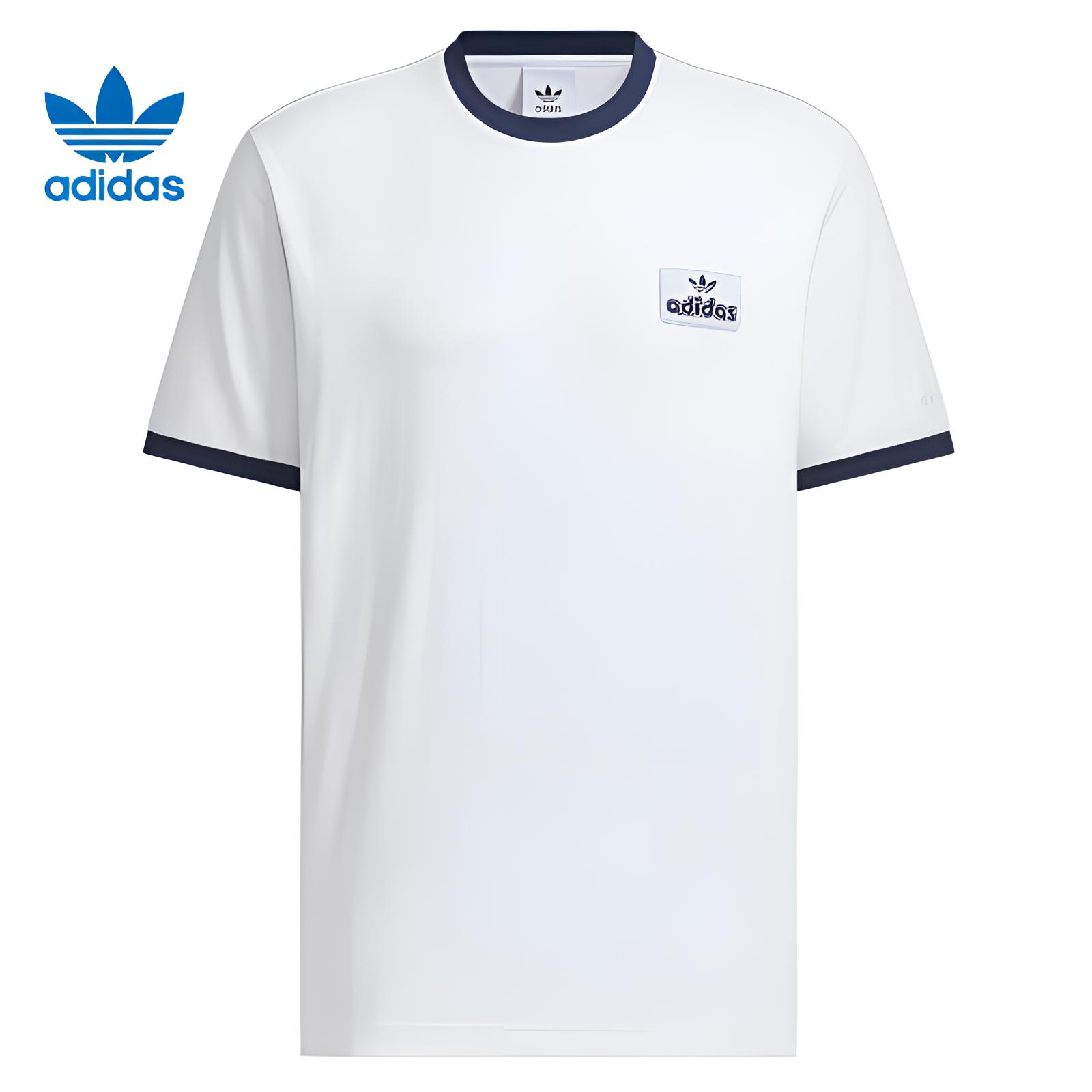 Adidas阿迪达斯三叶草【官方正品】男子夏季纯棉复古短袖T恤JX2638