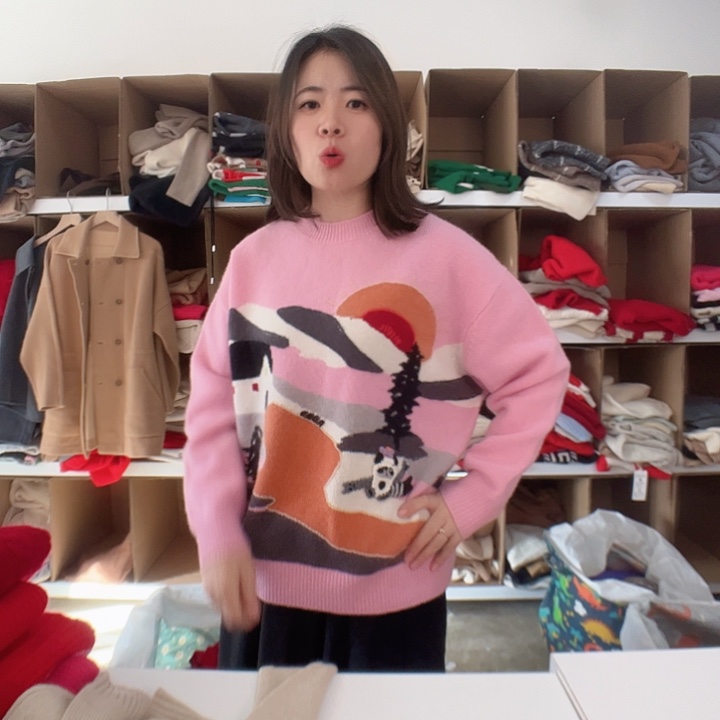 粉色纯山羊绒假一赔三