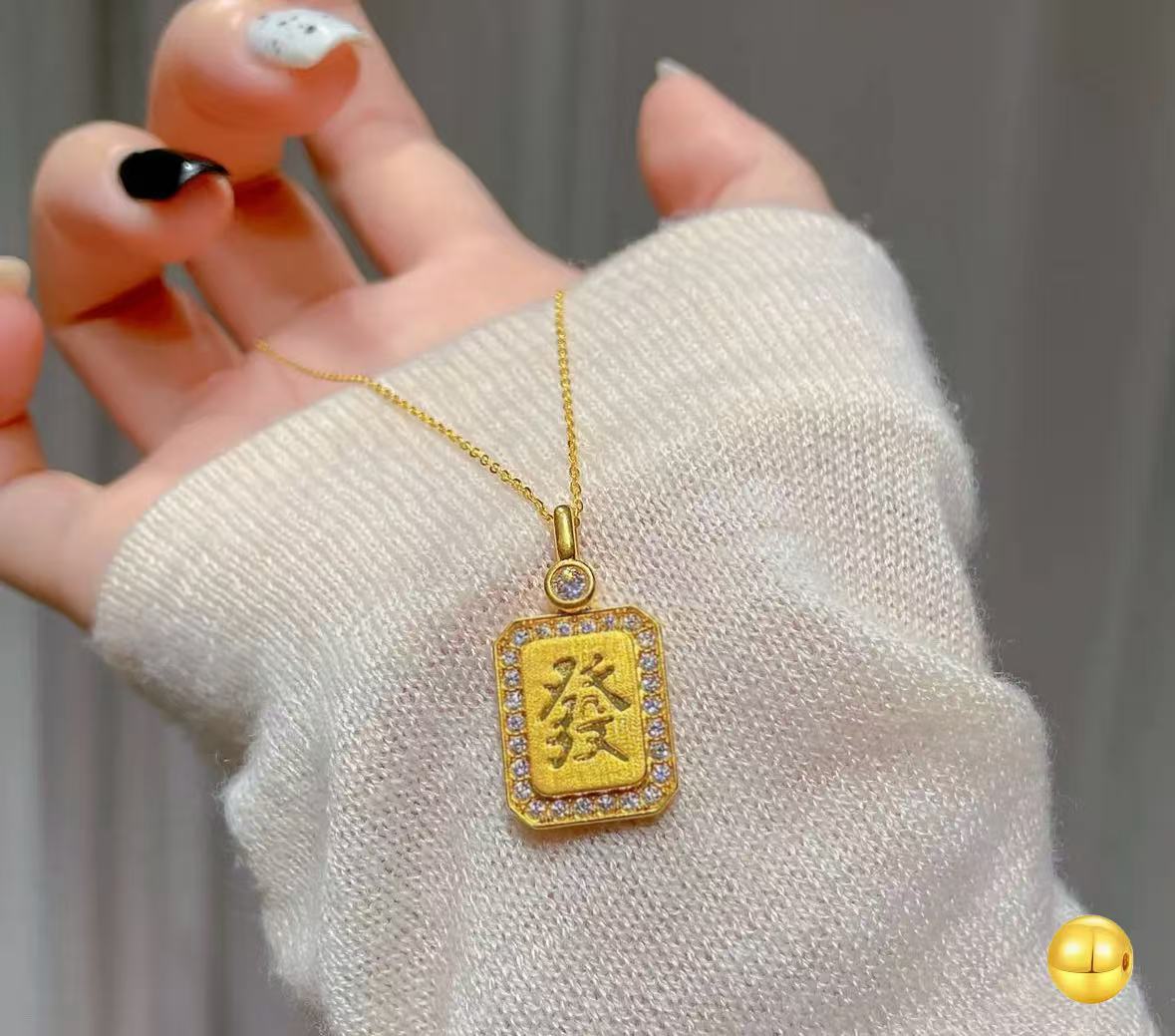 合金吊坠 合金项链新款金色项链百搭气质项链时尚气质锁骨链女 