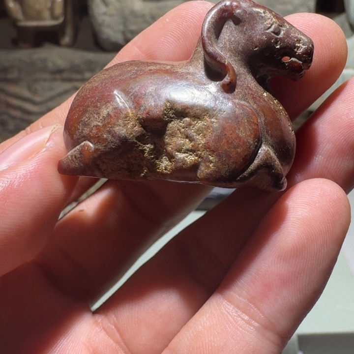 喜***子和田玉（糖玉）未镶嵌挂件