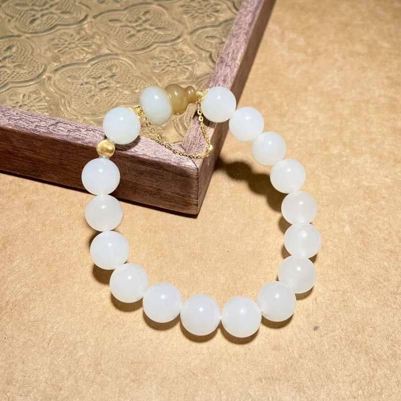 18K金和田玉手串10mm（多样性发一）2507080010