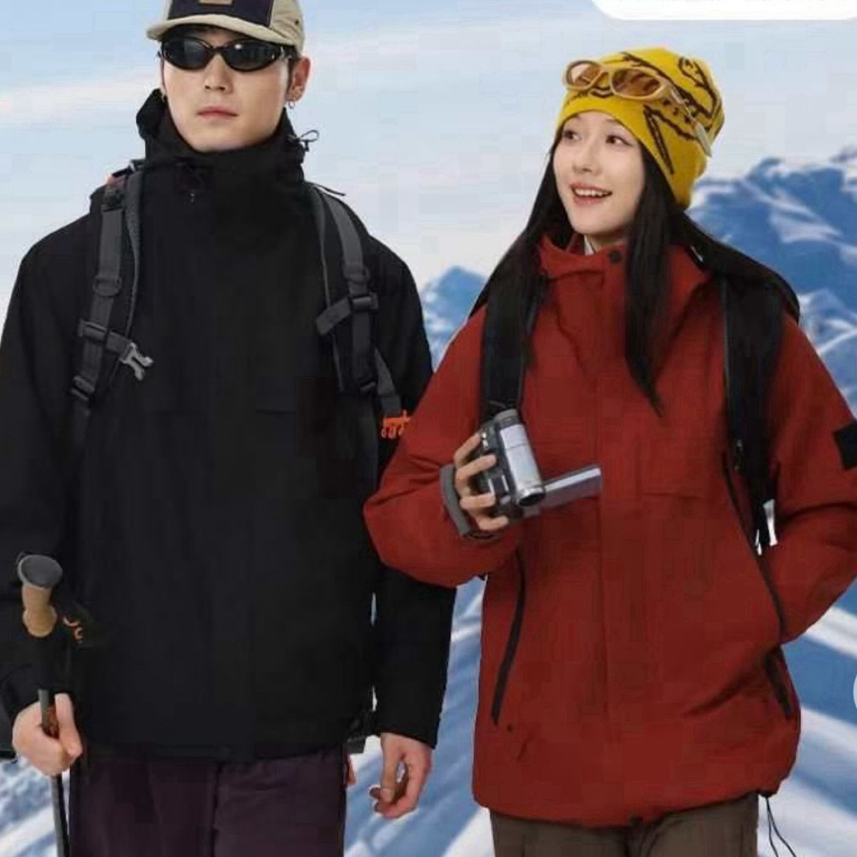 男女同款三合一冲锋衣防风防水保暖透气外套