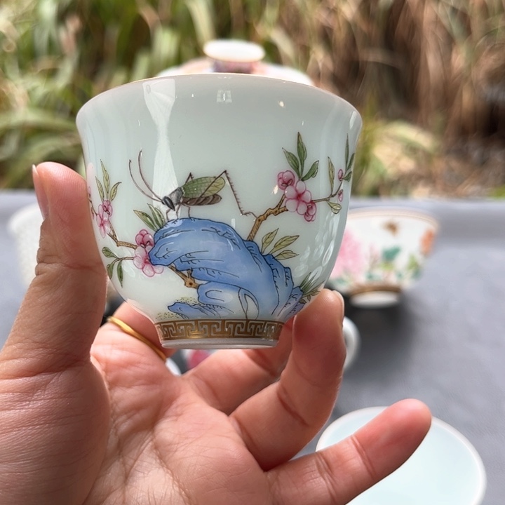 杯景德镇陶瓷学院盖碗茶具