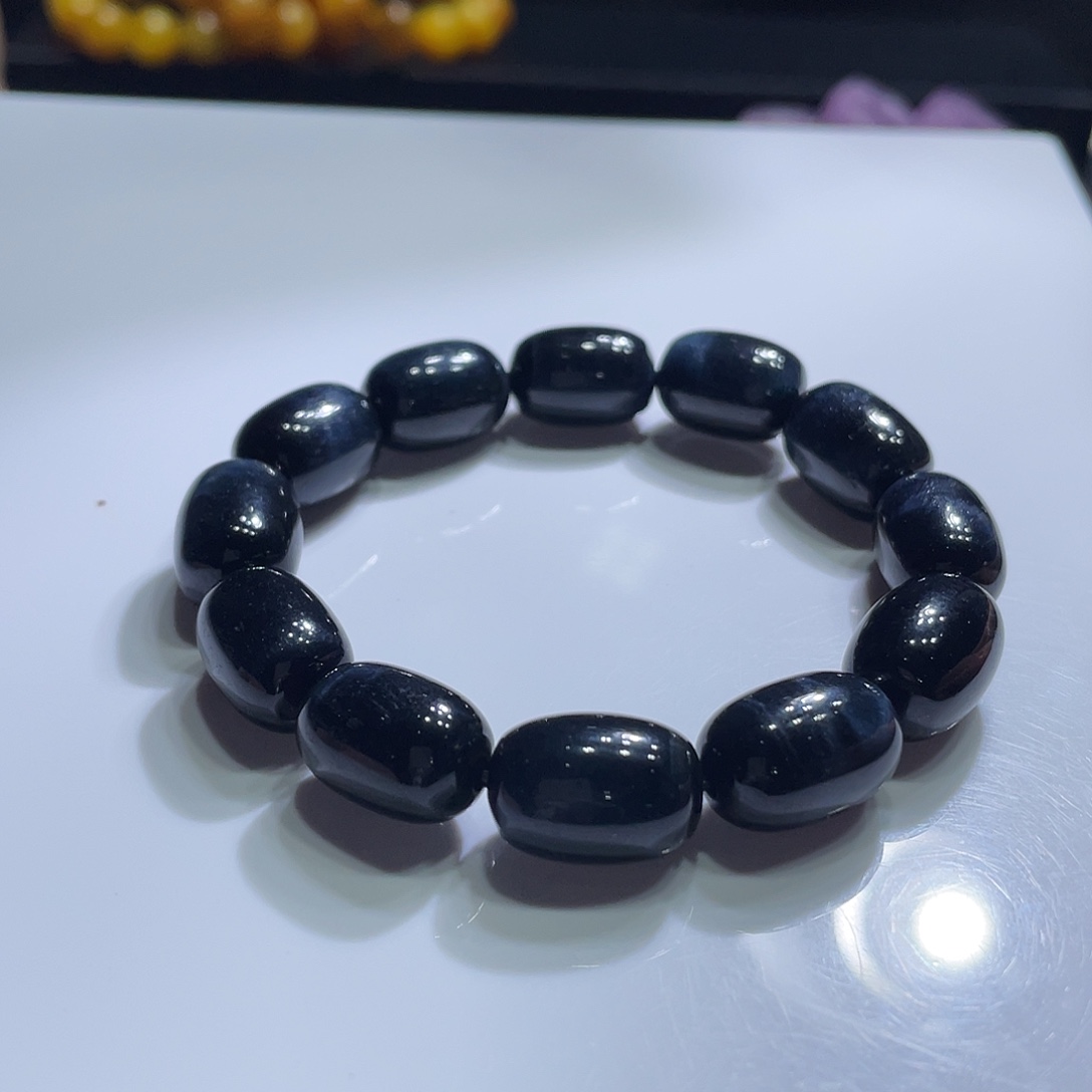 水晶手链未镶嵌蓝虎眼桶珠65元
